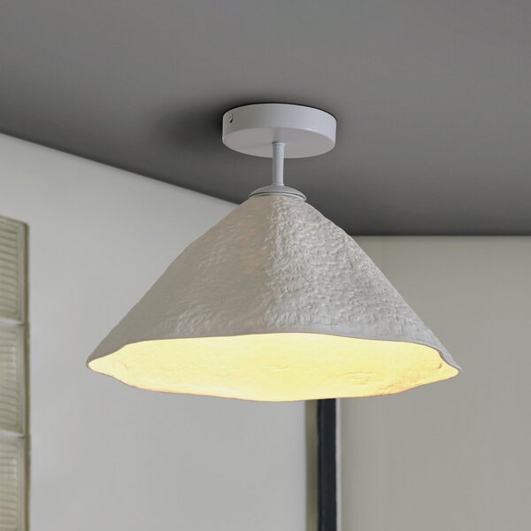OSRAM stropna svetilka Decor Lotus Leaf, 1-žarnica, bela, papir, E27, zatemnjen, Bela, Dnevna soba / jedilnica, Papir / karton