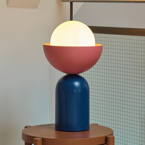 OSRAM namizna svetilka Decor Bowl, modra/roza, jeklo, E14, Modra, Dnevna soba / jedilnica, Kovina, Sodobni