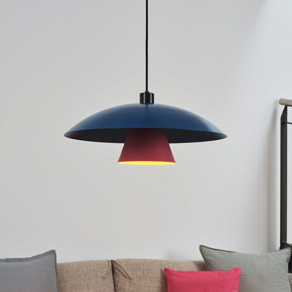 OSRAM viseča svetilka Decor Flying Mushroom modra/roza, jeklo, E27, zatemnjen, Modra, Kuhinja, Kovina, Sodobni