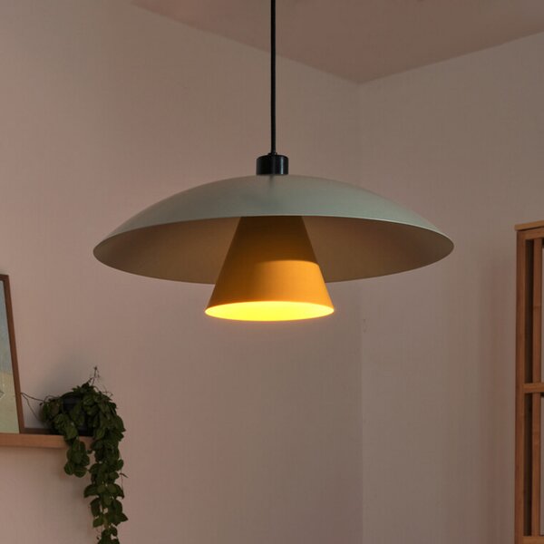 OSRAM viseča svetilka Decor Flying Mushroom zelena/rumena, jeklo, E27, zatemnjen, Zelena, Kuhinja, Kovina, Sodobni