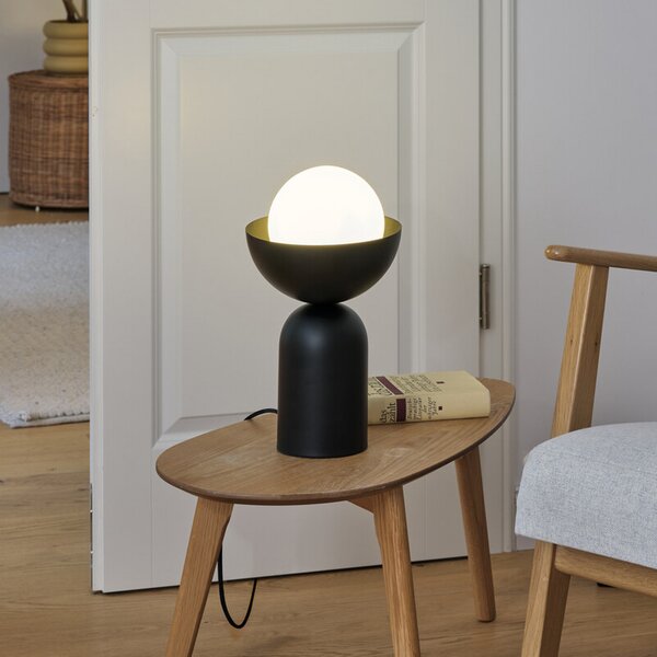 OSRAM namizna svetilka Decor Bowl, črna, jeklo, E14, Črna, Dnevna soba / jedilnica, Kovina, Sodobni