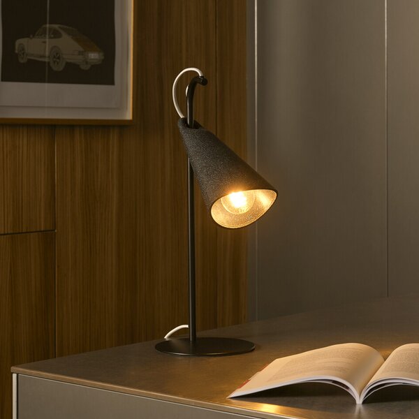 OSRAM namizna svetilka Decor Bell, jeklo, E27, višina 50 cm, Črna, Dnevna soba / jedilnica, Kovina, Sodobni