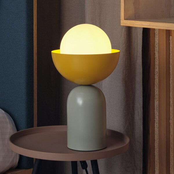 OSRAM namizna svetilka Decor Bowl, zelena/rumena, jeklo, E14, Zelena, Dnevna soba / jedilnica, Kovina, Sodobni