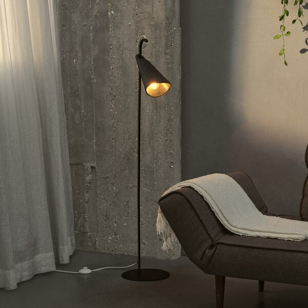 OSRAM stoječa svetilka Decor Bell, črna, jeklo, E27, višina 120 cm, Črna, Dnevna soba / jedilnica, Kovina, Sodobni