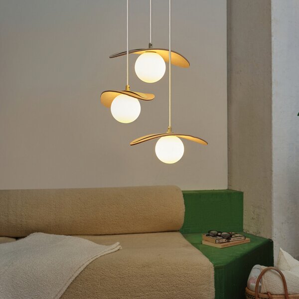 OSRAM viseča svetilka Decor Pearl, 3-žarnica, bež, filc, G9, zatemnjen, Bež, Dnevna soba / jedilnica, Tkanine / tekstil, Sodobni