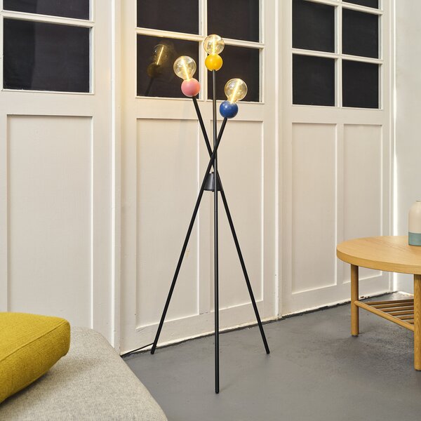 OSRAM Stojna svetilka Decor Bubble, barvna, 3-žarnica, jeklo, E27, Večbarvna, Dnevna soba / jedilnica, Kovina, Sodobni