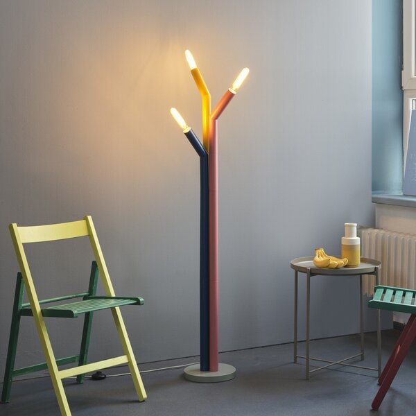 OSRAM Stojna svetilka Decor Straw, 3-žarnica, barvna, jeklo, E27, Večbarvna, Dnevna soba / jedilnica, Kovina, Sodobni