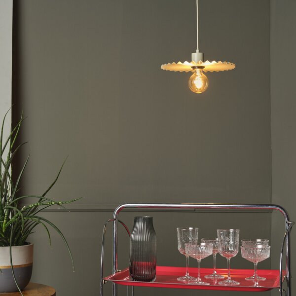 OSRAM viseča svetilka Decor Plissee, bež, jeklo, E27, zatemnjen, Bež, Dnevna soba / jedilnica, Kovina, Sodobni