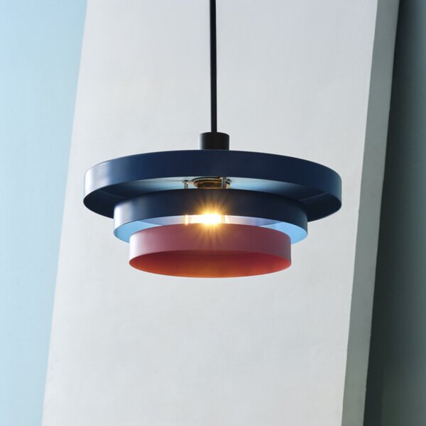 OSRAM viseča svetilka Decor Layers, modra/roza, jeklo, E27, zatemnjen, Modra, Kuhinja, Kovina, Sodobni