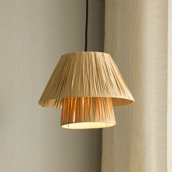 OSRAM viseča svetilka Decor Bamboo Paper Hut Ø 28 cm, bambus, E27, zatemnjen, Rjava / rjasta, Dnevna soba / jedilnica, Bambus, Podeželska hiša / Rustikalna