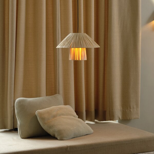 OSRAM viseča svetilka Decor Bamboo Paper Hut Ø 40 cm, bambus, E27, zatemnjen, Rjava / rjasta, Dnevna soba / jedilnica, Bambus, Podeželska hiša / Rustikalna