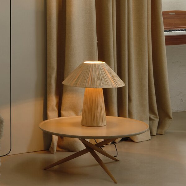 OSRAM namizna svetilka Decor Bamboo Paper Hut, bambus, E27, Rjava / rjasta, Dnevna soba / jedilnica, Bambus, Podeželska hiša / Rustikalna