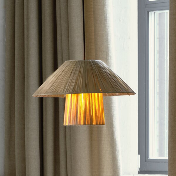 OSRAM viseča svetilka Decor Bamboo Paper Hut Ø 40 cm, bambus, E27, zatemnjen, Rjava / rjasta, Dnevna soba / jedilnica, Bambus, Podeželska hiša / Rustikalna