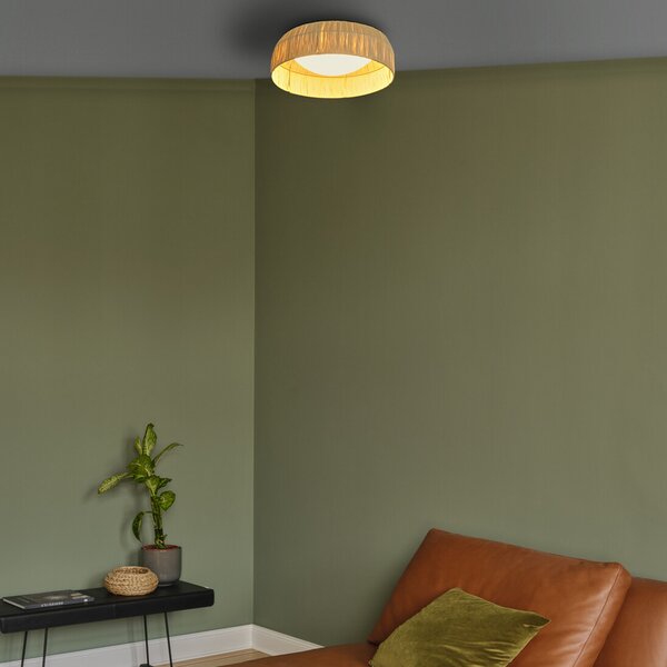 OSRAM LED stropna svetilka Decor Bamboo Paper, Ø 40 cm, bambus, Rjava / rjasta, Dnevna soba / jedilnica, Bambus, Podeželska hiša / Rustikalna