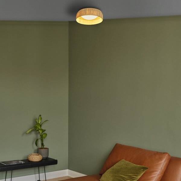 OSRAM LED stropna svetilka Decor Bamboo Paper, Ø 30 cm, bambus, Rjava / rjasta, Dnevna soba / jedilnica, Bambus, Podeželska hiša / Rustikalna