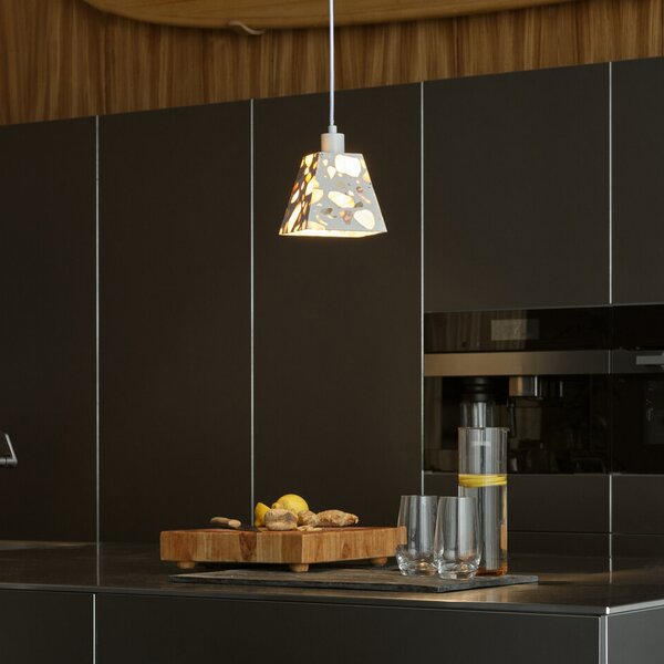 OSRAM obesna svetilka Decor Gleam Weight, Terrazzo, bež, E14, zatemnjen, Bež, Dnevna soba / jedilnica, Marmor