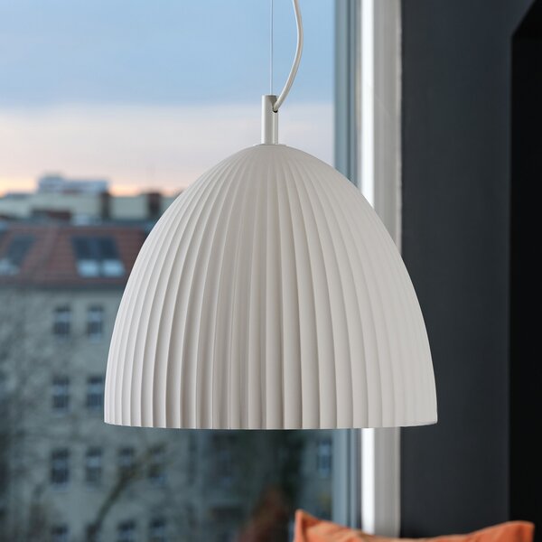 OSRAM viseča svetilka Decor Plaster Routes Bell, bela, sadra, E27, zatemnjen, Bela, Dnevna soba / jedilnica, Mavec/glina