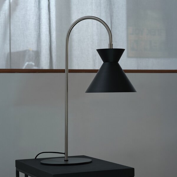 OSRAM namizna svetilka Decor Waist, jeklo, črna, E27, Črna, Dnevna soba / jedilnica, Kovina, Sodobni