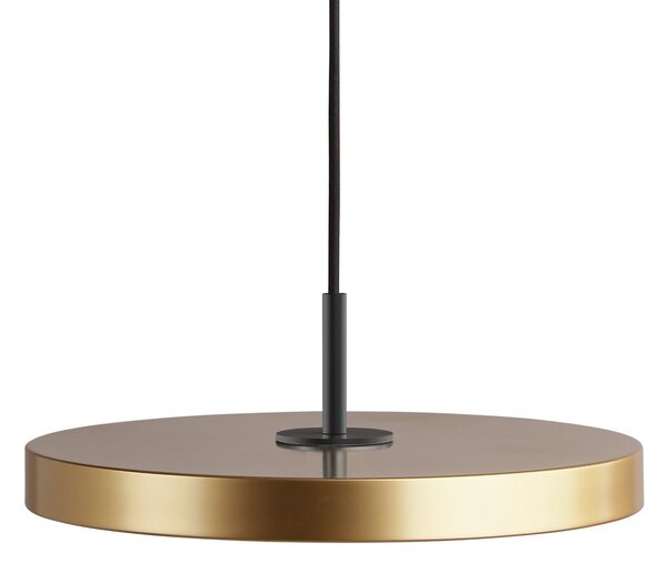 UMAGE LED-visoka svetilka Asteria Mini, barva medenine, Ø 31 cm, zatemnjen, Zlata / medeninasta, Dnevna soba / jedilnica, Kovina, Dizajn