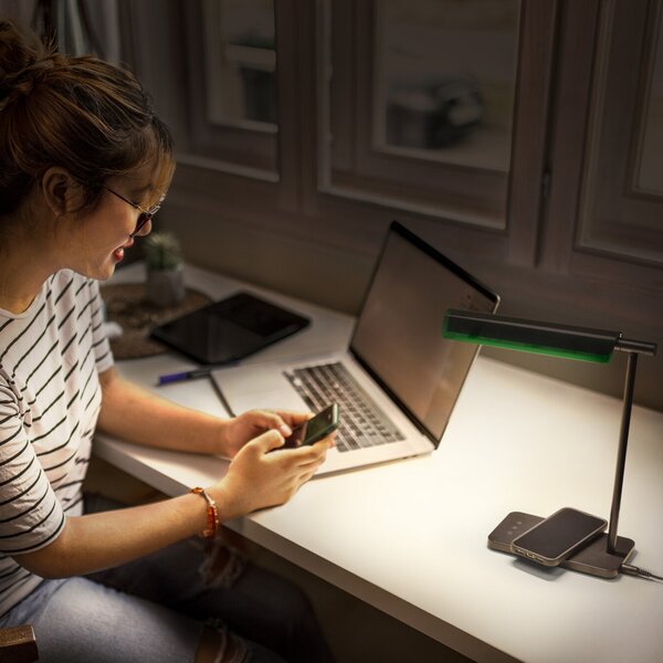 OSRAM LED namizna svetilka Office Line Desk Roof črna, CCT, DIM, zatemnjen, Črna, Študija / pisarna, Kovina