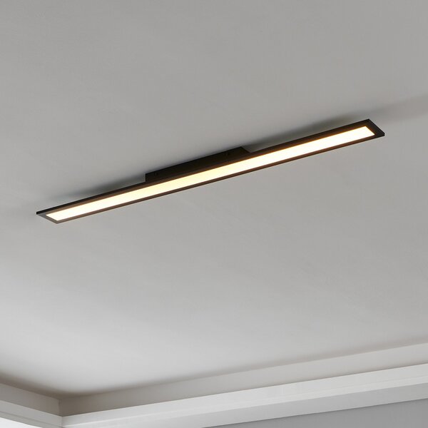 EGLO connect Salobrena-Z LED stropna svetilka, 120x10cm, črna, zatemnjen, Črna, Dnevna soba / jedilnica, Kovina, Sodobni