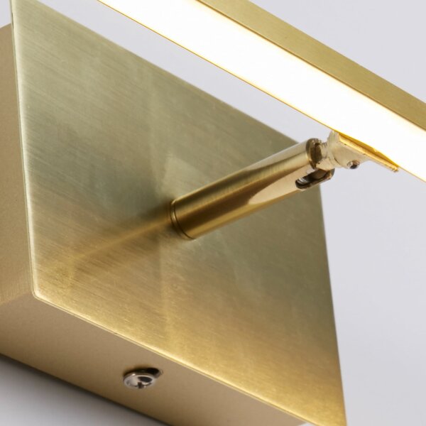 Searchlight LED stenska svetilka za kopalnico Amalfi, barva medenine, širina 61 cm, jeklo, Zlata / medeninasta, Kopalnica, Kovina, Sodobni
