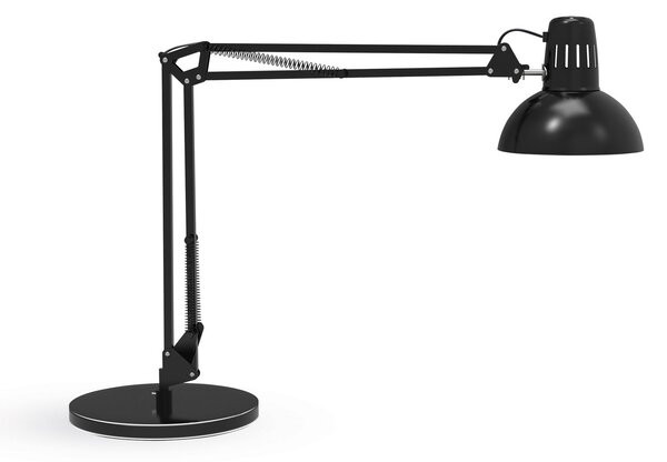 Maul LED namizna svetilka MAULstudy, črna, jeklo, 49 cm, E27, Črna, Študija / pisarna, Kovina
