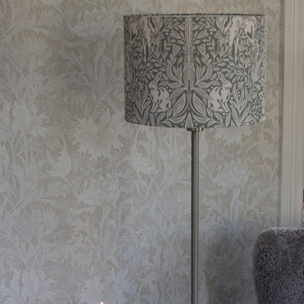 PR Home Stojna svetilka Amy, Eldertree zelena/siva, višina 150 cm, E27, Siva, Dnevna soba / jedilnica, Tkanine / tekstil