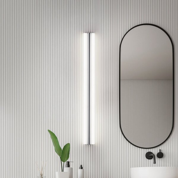 Helestra LED-ogledalo LOOM, dolžina 90 cm, krom, IP44, Kovinska, Kopalnica, Kovina