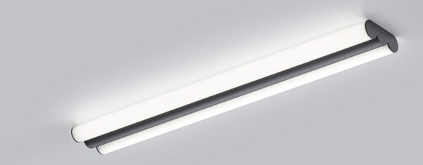 Helestra LED-ogledalo LOOM, dolžina 60 cm, črno, IP44, Črna, Kopalnica, Kovina