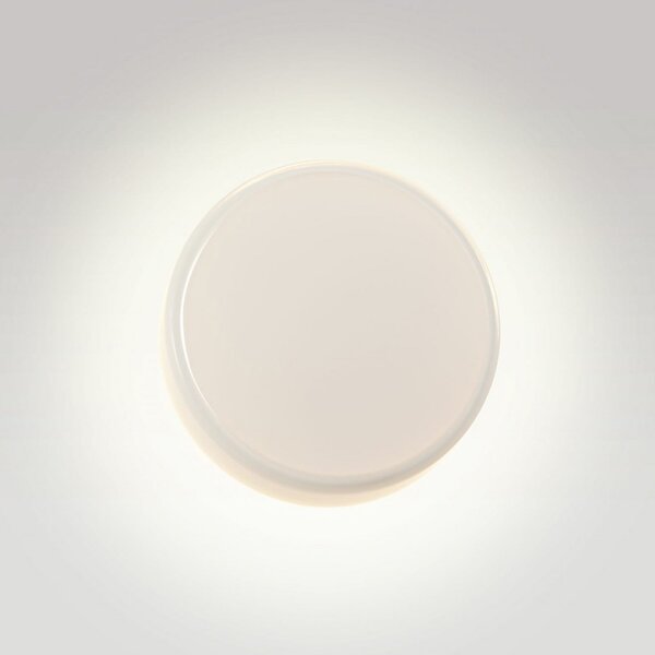 MARSET LED stenska svetilka Caramel, opal, Ø 38 cm, TRIAC, steklo, zatemnjen, Bela, Dnevna soba / jedilnica, Steklo, Dizajn