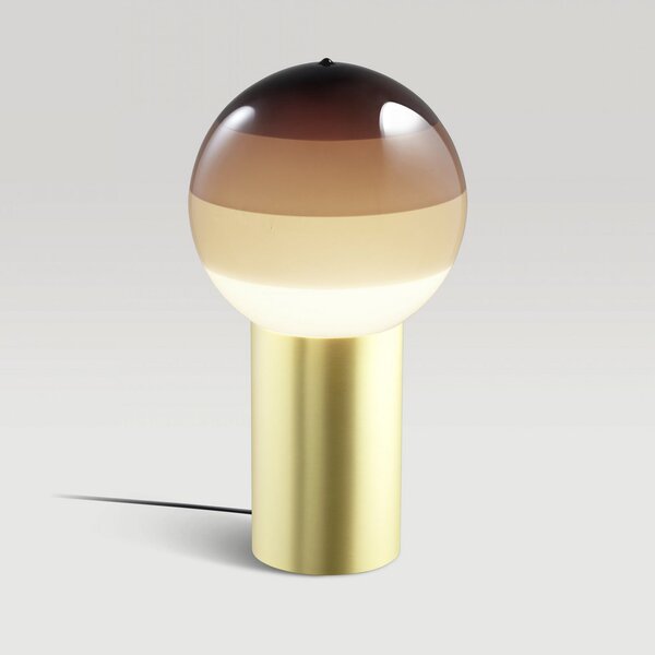 MARSET namizna svetilka Dipping Light, višina 22 cm, rjava/medenina, Rjava / rjasta, Dnevna soba / jedilnica, Steklo, Dizajn