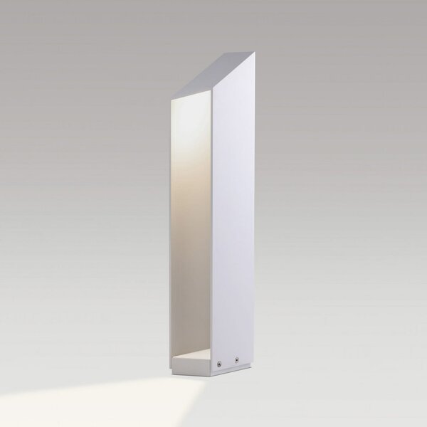 MARSET LED-sokel Domus, višina 55 cm, bela, aluminij, zatemnjen, Bela, Aluminij, Dizajn