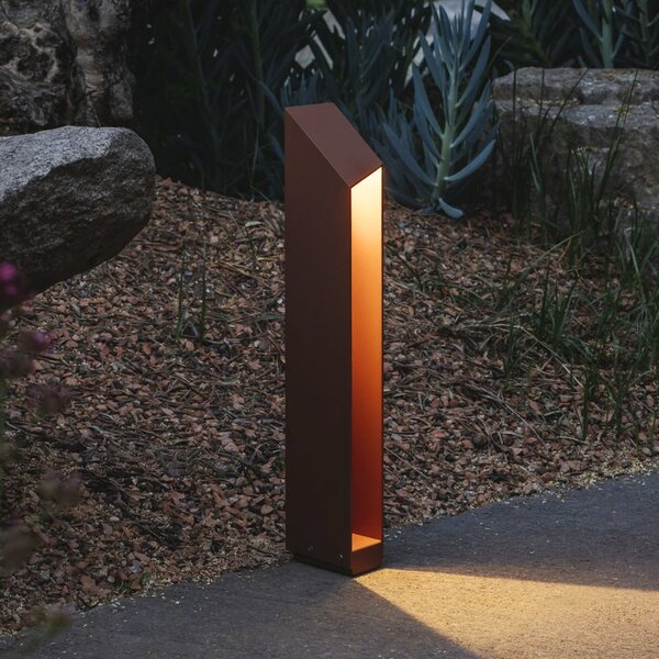MARSET LED-sokel Domus višina 55 cm rjava barva aluminij, zatemnjen, Rjava / rjasta, Aluminij, Dizajn