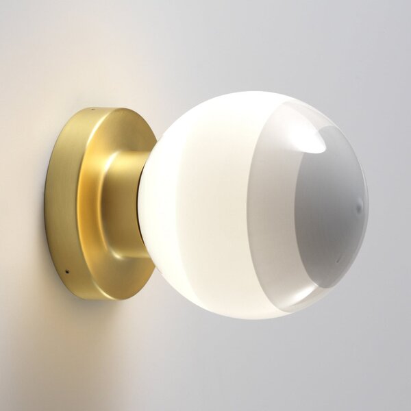 MARSET LED stenska svetilka Dipping Light A2, bela/zlata, zatemnjen, Siva, Dnevna soba / jedilnica, Kovina, Dizajn, Globus