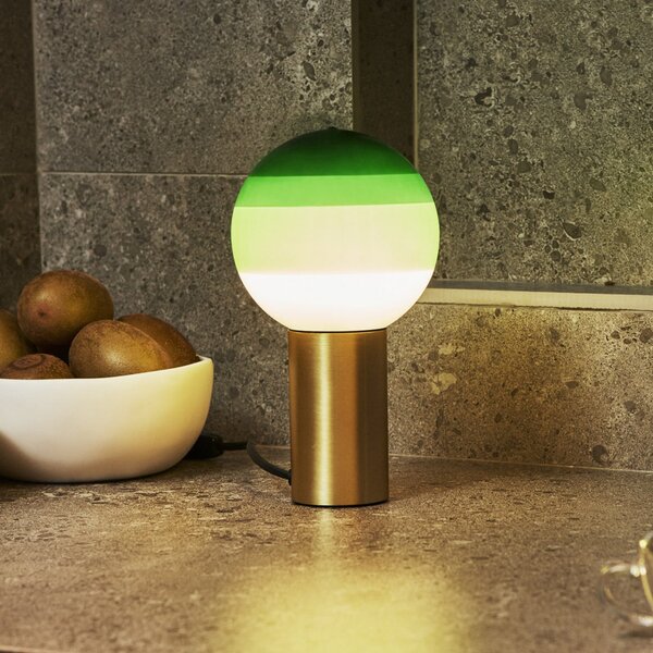 MARSET namizna svetilka Dipping Light, višina 22 cm, zelena/medenina, Zelena, Dnevna soba / jedilnica, Steklo, Dizajn