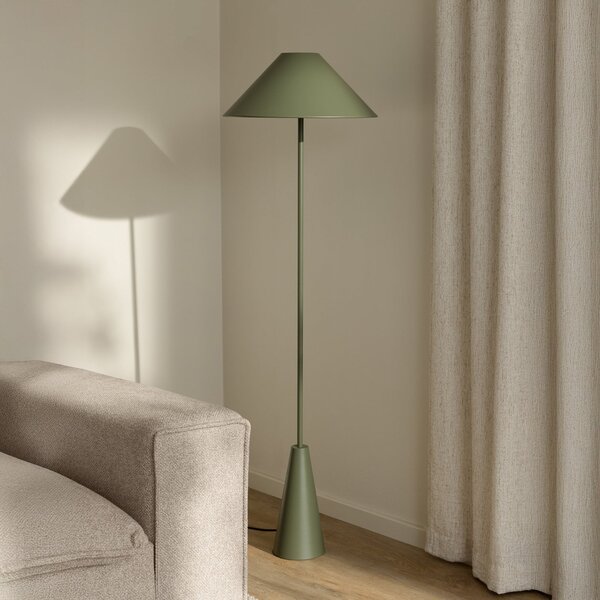 Globen Lighting Stojalo Cannes, zeleno, kovina, 140 cm, Zelena, Dnevna soba / jedilnica, Kovina, Skandinavski