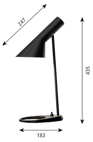 Louis PoulsenLouis Poulsen - AJ Mini Table Lamp Lamp Black Louis Poulsen