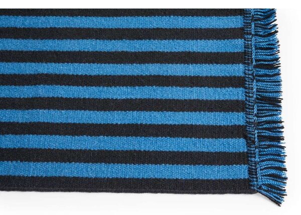 HAYHAY - Stripes and Stripes Wool Rug 95x52 Blue HAY