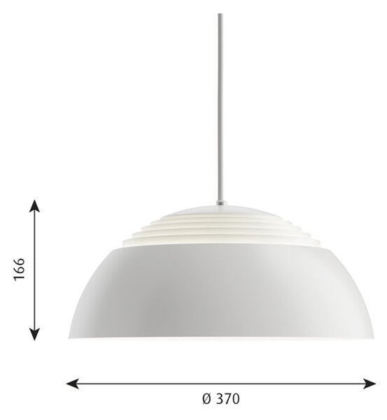 Louis PoulsenLouis Poulsen - AJ Royal 370 LED Obesek Svetilka Bela Louis Poulsen