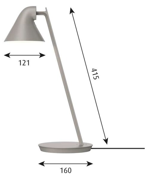 Louis PoulsenLouis Poulsen - NJP Mini Namizna Svetilka Svetloba Alu Siva Louis Poulsen
