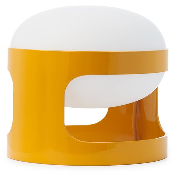 Kartell namizna svetilka KD28, gorčično rumena, Ø 25 cm, E14-LED, Rumena, Dnevna soba / jedilnica, Plastika, Dizajn