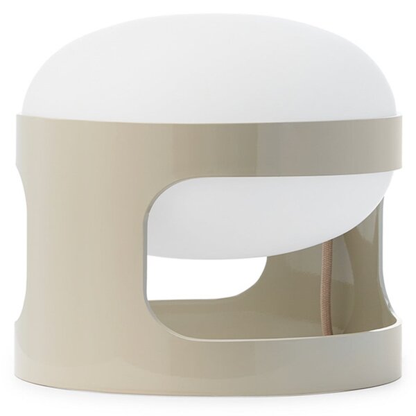 Kartell namizna svetilka KD28, siva, Ø 25 cm, E14-LED, Siva, Dnevna soba / jedilnica, Plastika, Dizajn