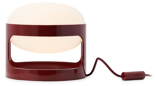 Kartell namizna svetilka KD28, temno rdeča, Ø 25 cm, E14-LED, Rdeča, Dnevna soba / jedilnica, Plastika, Dizajn