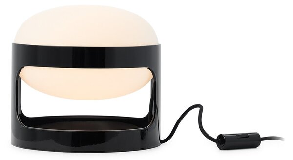 Kartell namizna svetilka KD28, črna, Ø 25 cm, E14-LED, Črna, Dnevna soba / jedilnica, Plastika, Dizajn