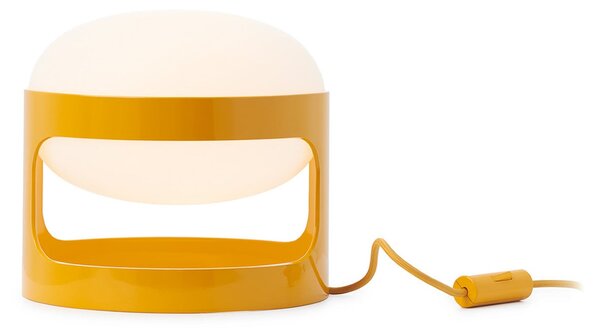 Kartell namizna svetilka KD28, gorčično rumena, Ø 25 cm, E14-LED, Rumena, Dnevna soba / jedilnica, Plastika, Dizajn
