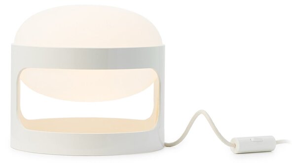 Kartell namizna svetilka KD28, bela, Ø 25 cm, E14-LED, Bela, Dnevna soba / jedilnica, Plastika, Dizajn