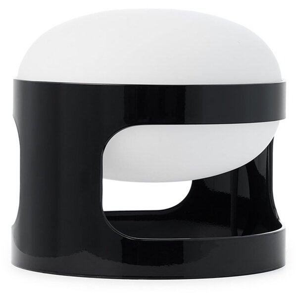 Kartell namizna svetilka KD28, črna, Ø 25 cm, E14-LED, Črna, Dnevna soba / jedilnica, Plastika, Dizajn