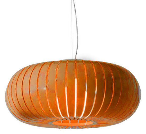 Kartell viseča svetilka Teresa, oranžna, Ø 50 cm, E27-LED, Oranžna, Dnevna soba / jedilnica, Plastika, Dizajn