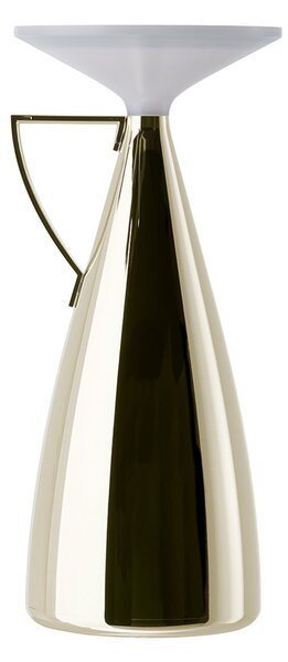 Kartell LED-akumulatorska namizna svetilka Camomille, krem, višina 24 cm, zatemnjen, Bež, Dnevna soba / jedilnica, Plastika, Dizajn